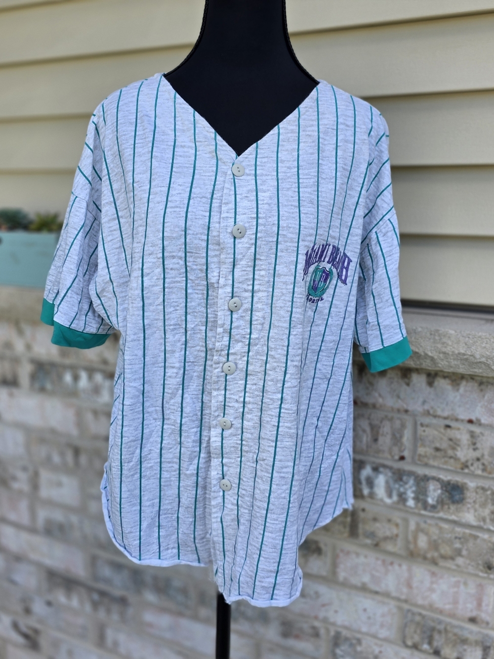 Vintage 90s Stars On The Beach Miami Beach Florida Jersey Large
